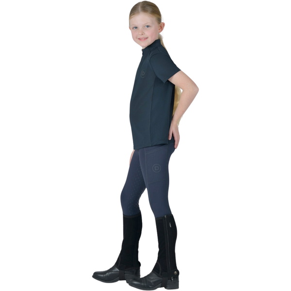 2025 Dublin Junior 1/4 Rits Korte Mouw Top 1028859 - Navy